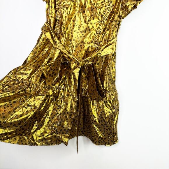 NWOT LoveShackFancy Zoya Gold Ditsy Floral Mini Dress. - Picture 6 of 15